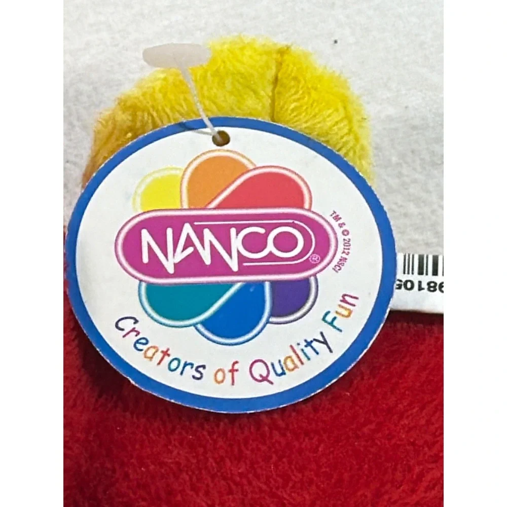 Nanco Red Yellow Striped Tail Plush Stuffed Animal Toy PL-981055 2012